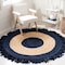 Safavieh Cape Cod Coastal Round Hand Woven RugsNavy & Natural 3 x 3 ft. CAP701N-3R - alternate 2